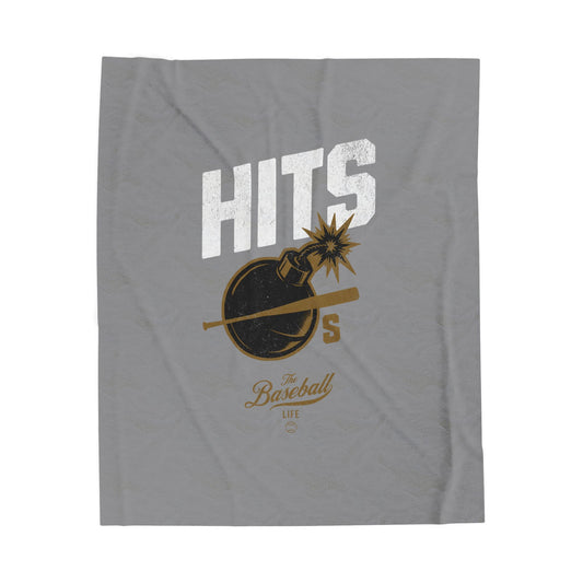 Velveteen Plush Blanket_Hits Bombs_Gray