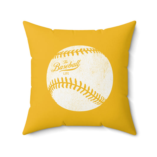 Accent Pillow_Weathered Baseball_Yellow Gold