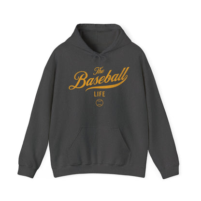 The Baseball Life Hoodie_Yellow Gold Print
