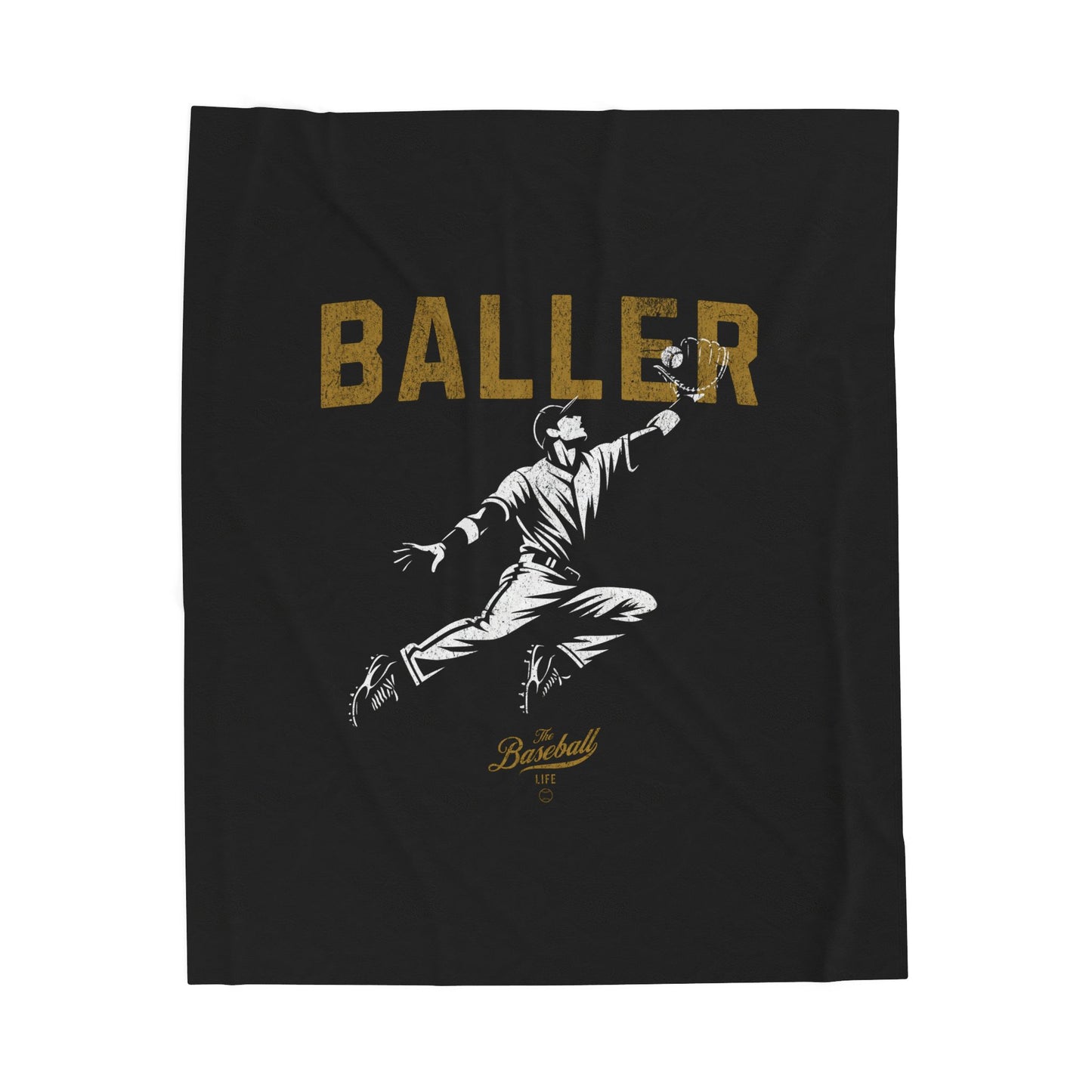 Velveteen Plush Blanket_Baller_Black
