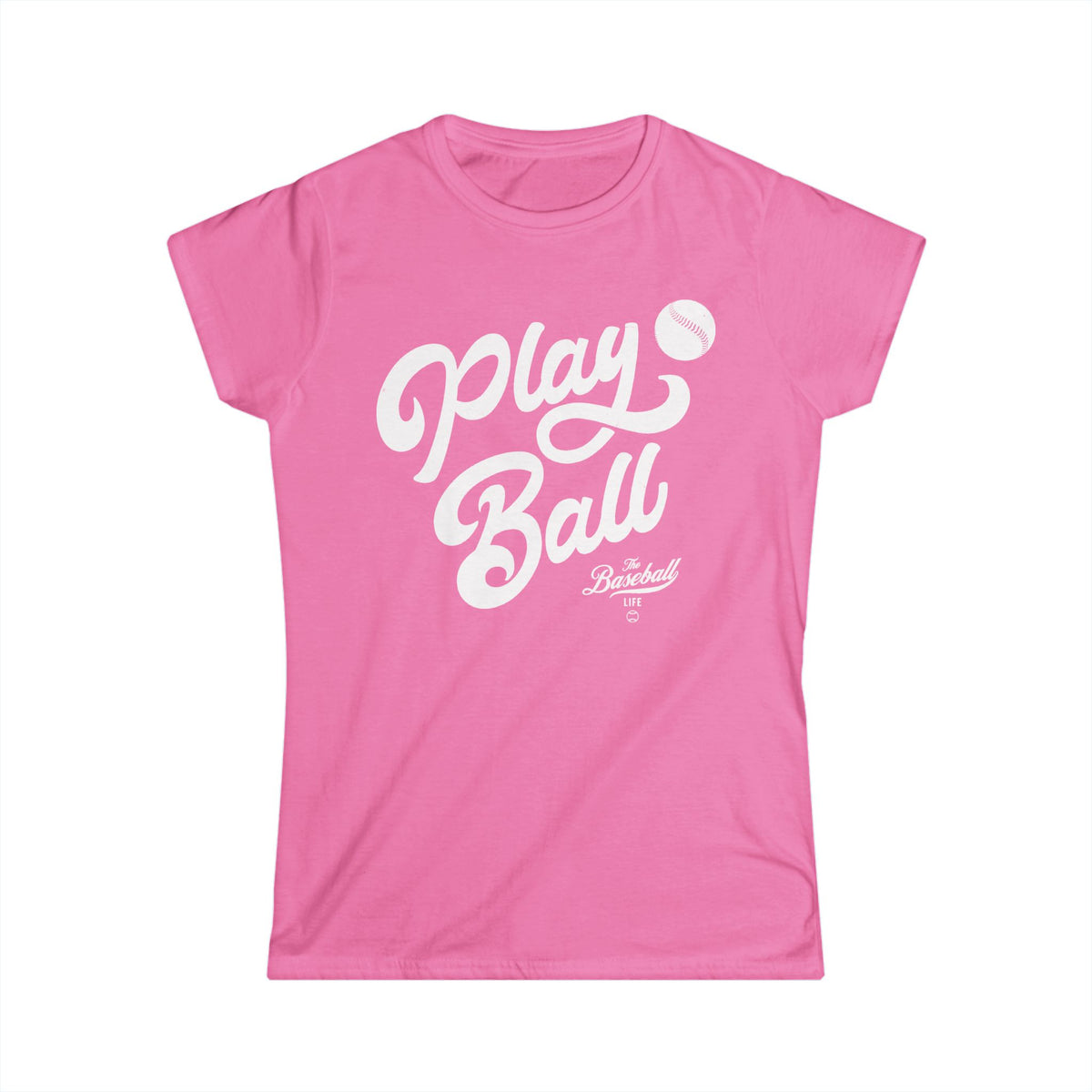 Play Ball Script Women's Baseball T-Shirt