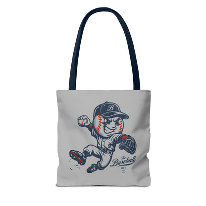 Mr. Baseball Mascot Leaping Throw Tote