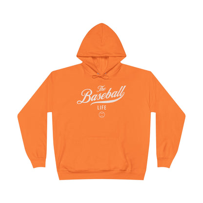 The Baseball Life Hoodie w/Grommets_White Print
