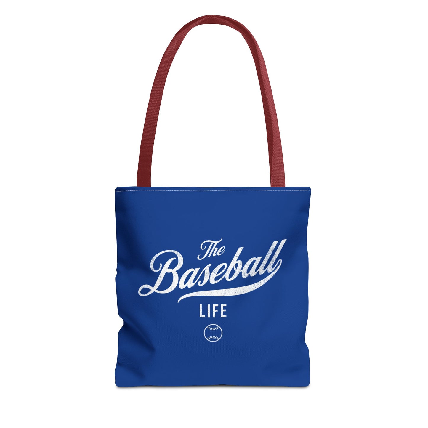 The Baseball Life Tote Bag_Royal Blue w White Print