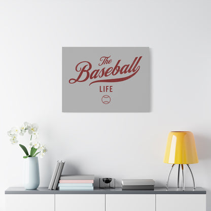 Wall Art Canvas_Silver Gray w Maroon