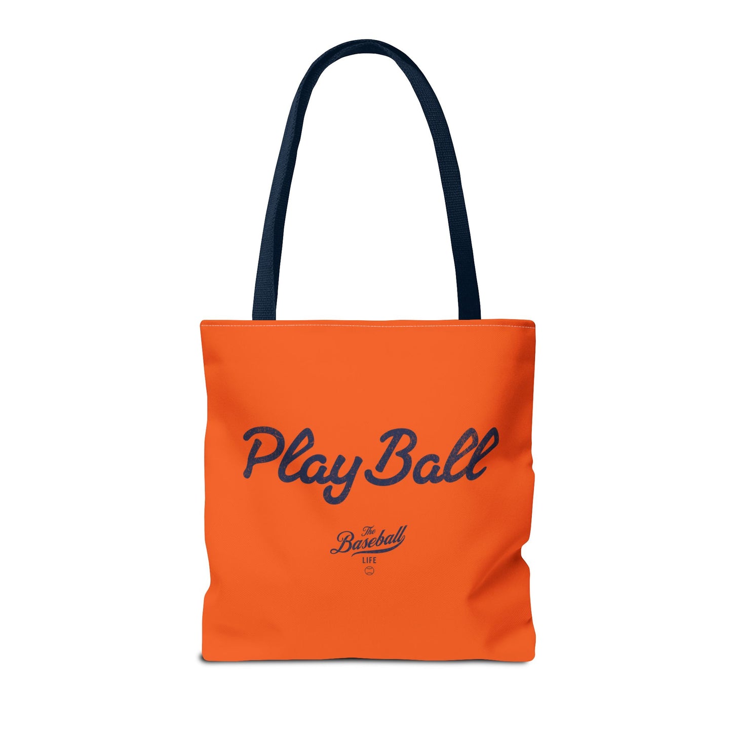 Play Ball Tote Bag_Orange with Navy Print