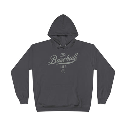 The Baseball Life Hoodie w/Grommets_Silver Gray Print