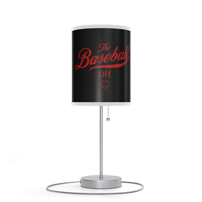 Table Lamp_Black w Red Print