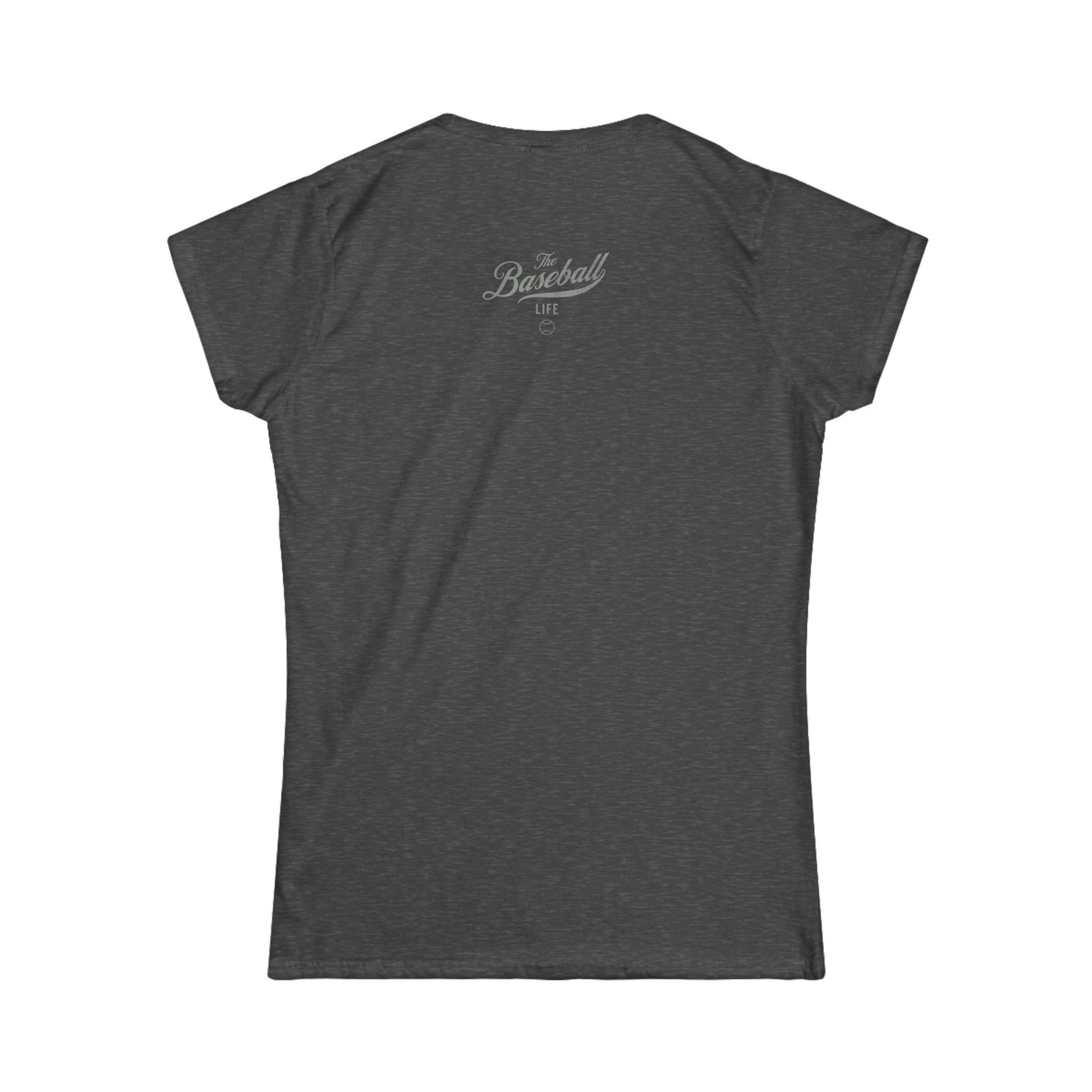 The Baseball Life Classic Script Tee_Women's_Silver Gray Print