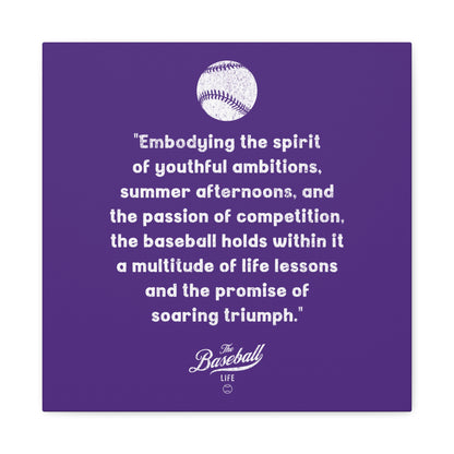 The Baseball Life "Verse" Wall Art Canvas_Purple