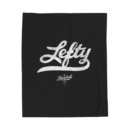 Velveteen Plush Blanket_Lefty_Black