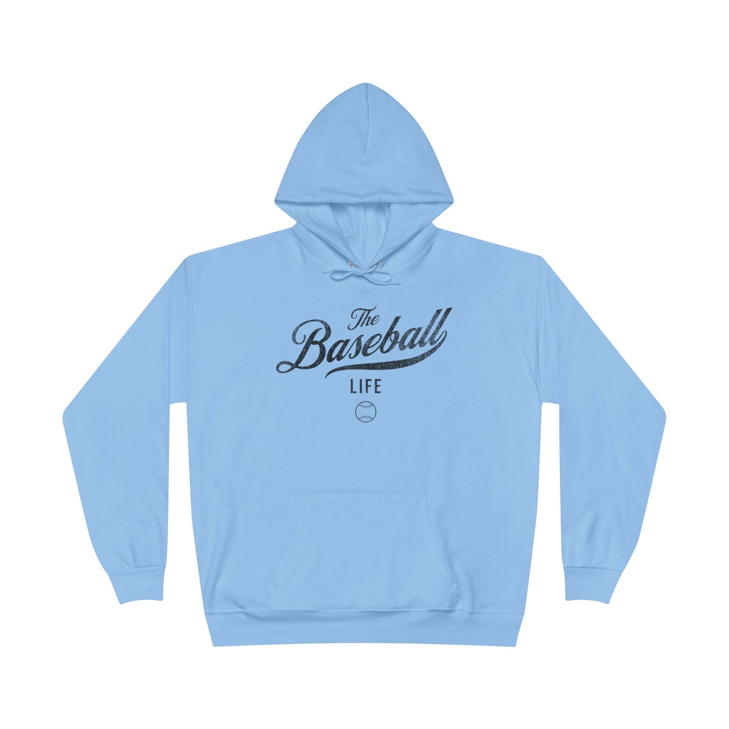 The Baseball Life Hoodie w/Grommets_Black Print