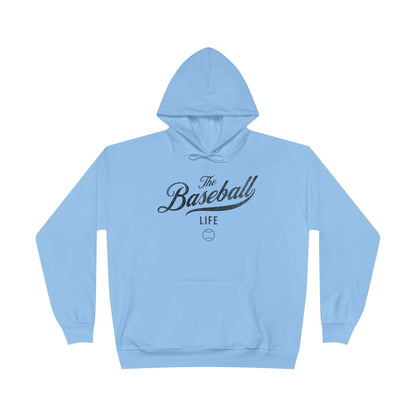 The Baseball Life Hoodie w/Grommets_Black Print