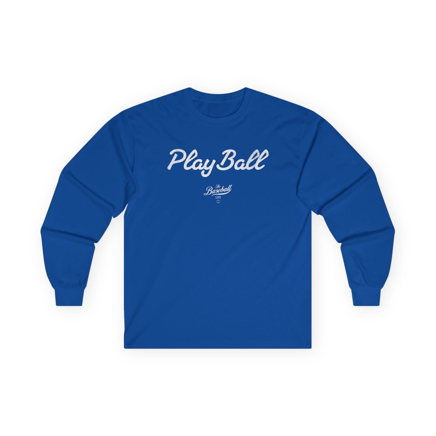 Play Ball_White Print Long-Sleeve T-Shirt