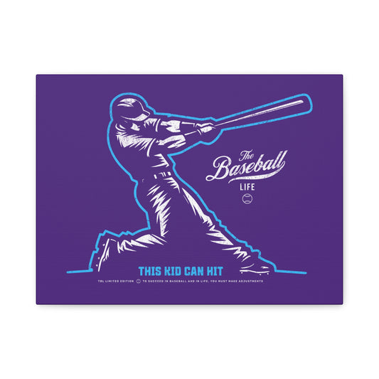 This Kid Can Hit Wall Art Canvas_Purple