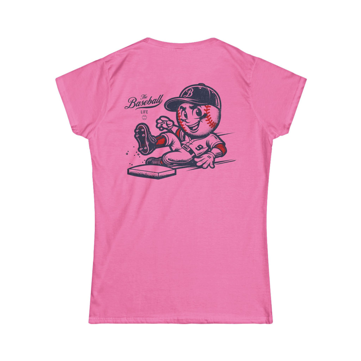 Mr. Baseball Mascot Sliding Women's T-Shirt
