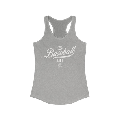 The Baseball Life Classic Script Tank_White Print