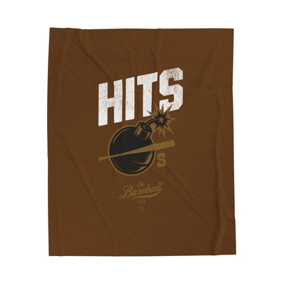 Velveteen Plush Blanket_Hits Bombs_Brown