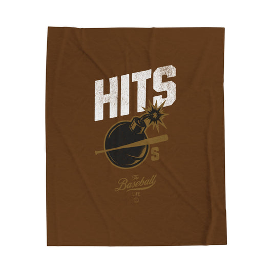 Velveteen Plush Blanket_Hits Bombs_Brown