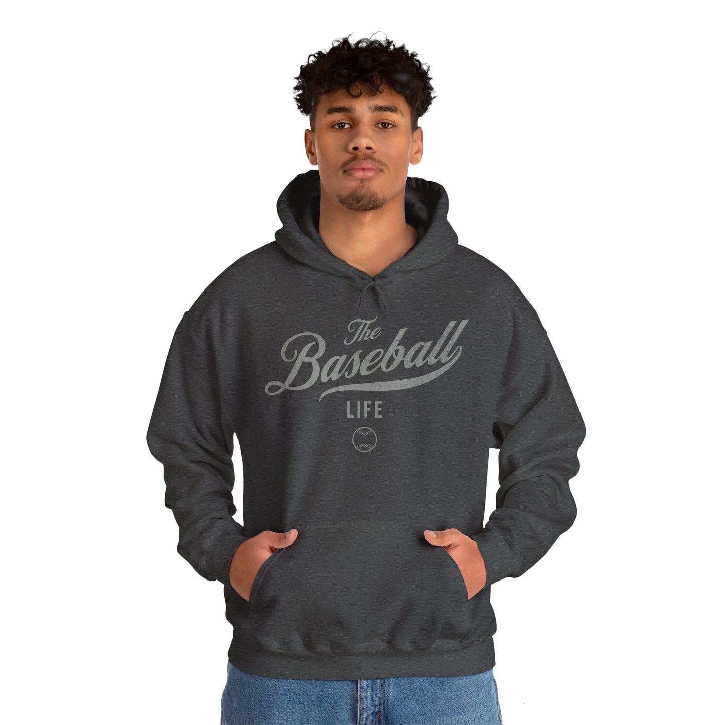 The Baseball Life Hoodie_Silver Gray Print