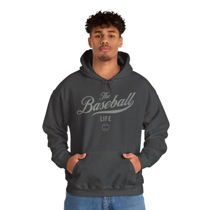 The Baseball Life Hoodie_Silver Gray Print