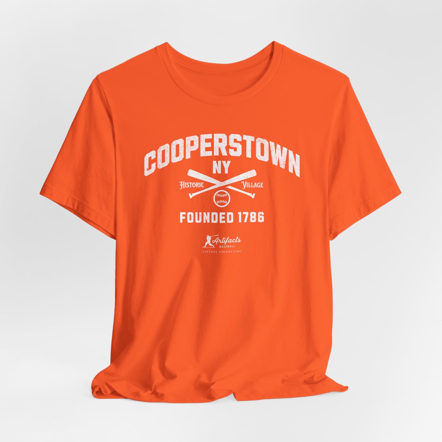 Cooperstown, NY Baseball T-Shirt_White Print