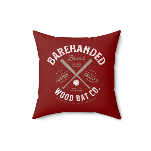 Accent Pillow_Barehanded Wood Bat Co._Maroon