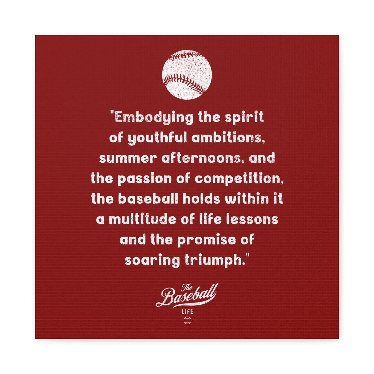 The Baseball Life "Verse" Wall Art Canvas_Cardinal Red