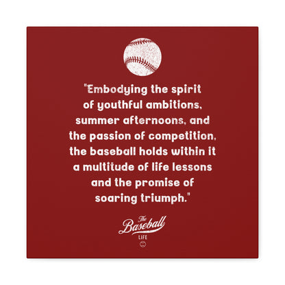 The Baseball Life "Verse" Wall Art Canvas_Cardinal Red