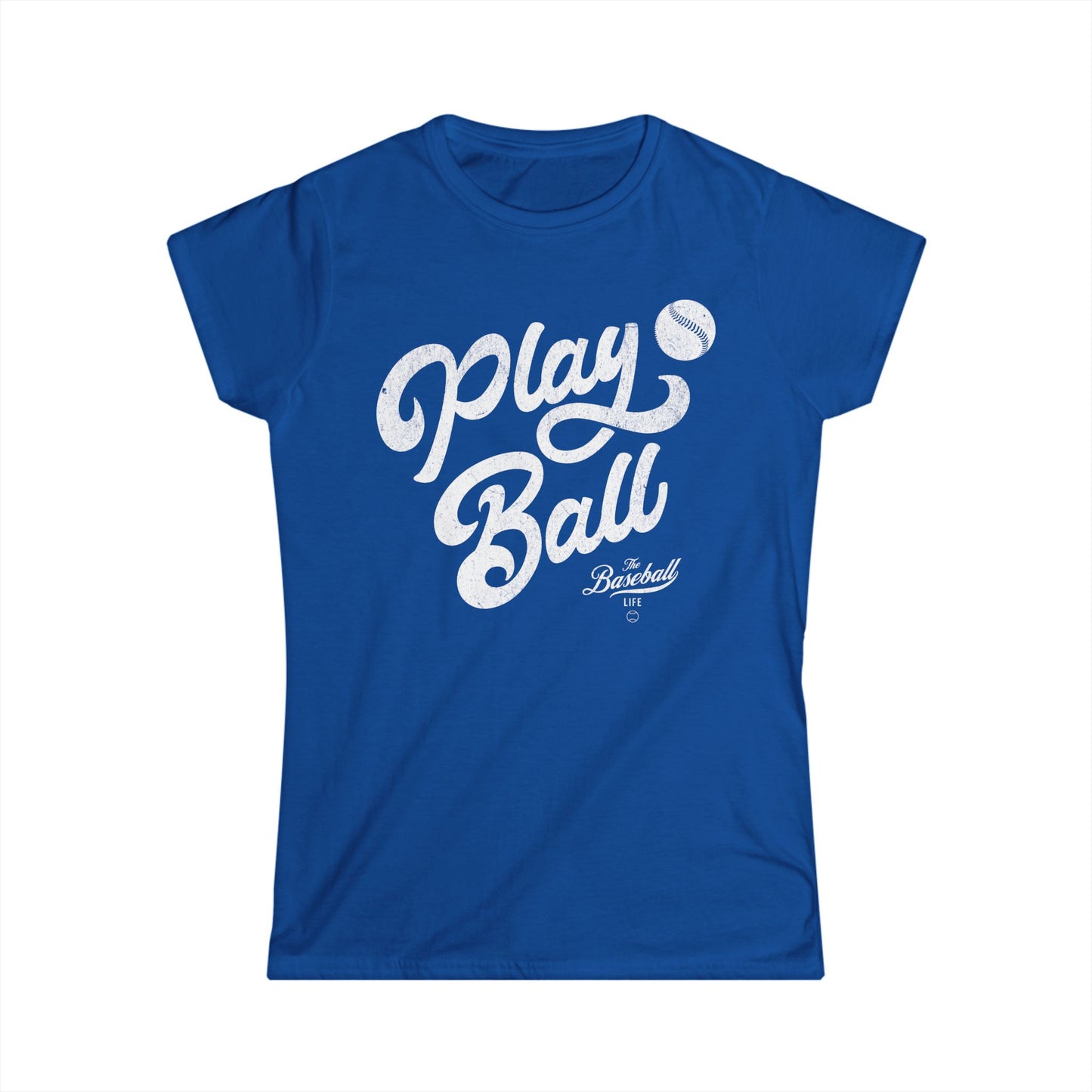 Women's Play Ball Script Baseball T-Shirt