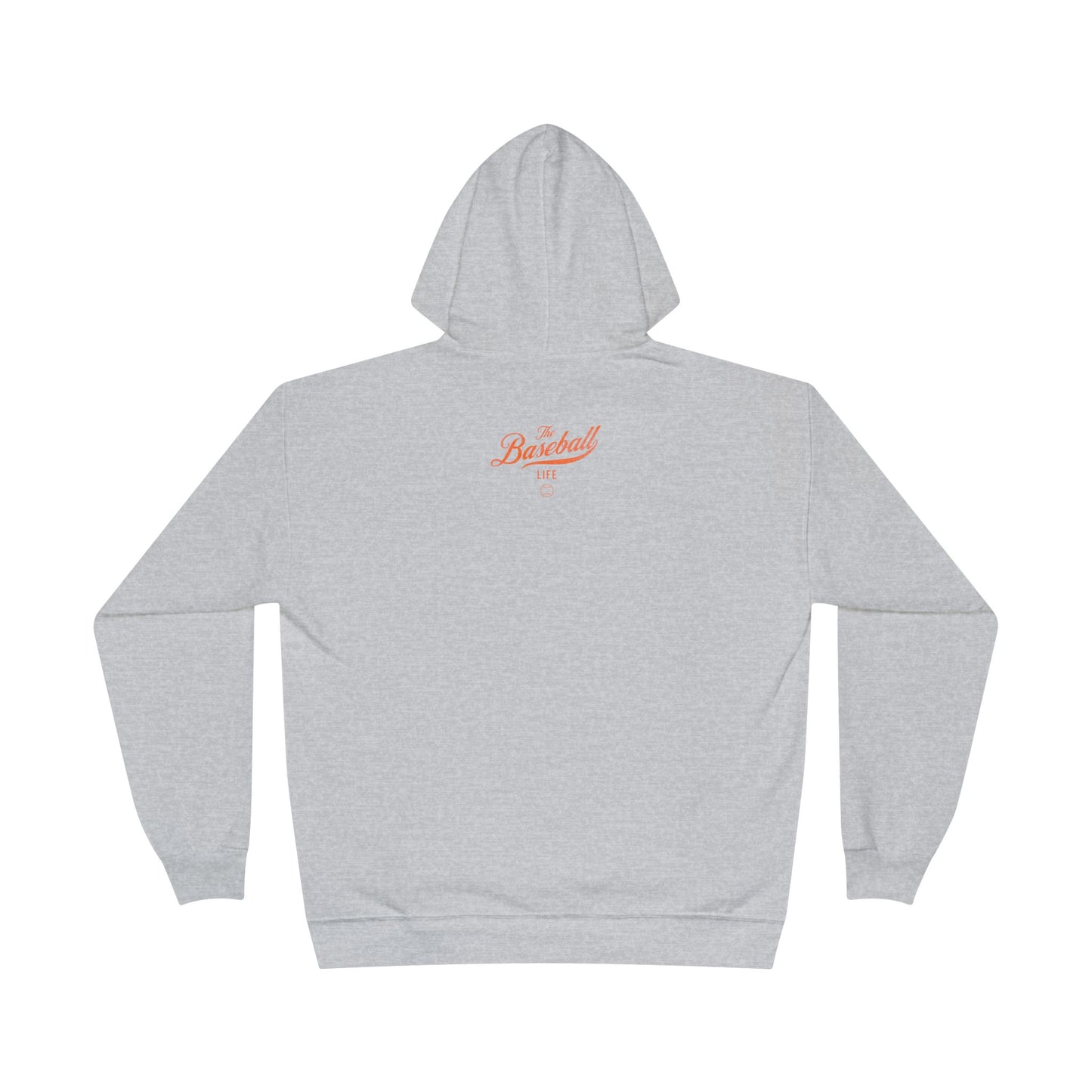 The Baseball Life Hoodie w/Grommets_Orange Print