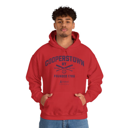 Cooperstown, NY Hoodie - Navy Print