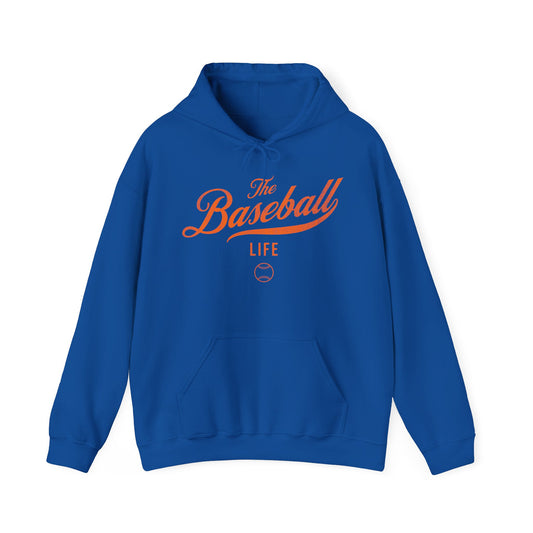 The Baseball Life Hoodie_Orange Print
