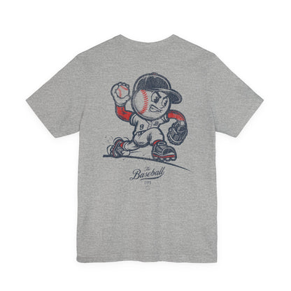 Mr. Baseball Mascot Pitching T-Shirt