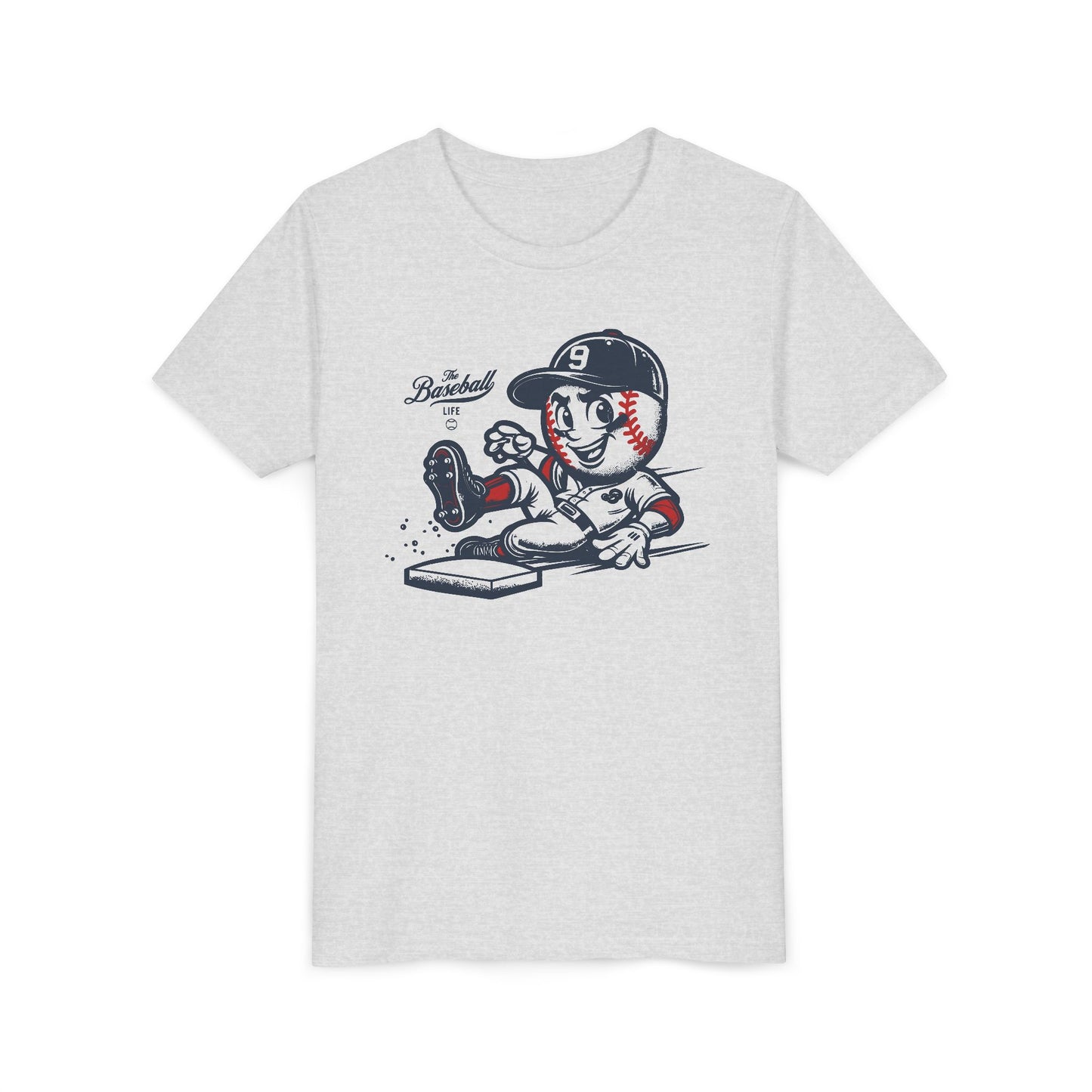 Youth Mr. Baseball Mascot Sliding T-Shirt