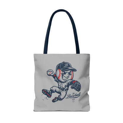 Mr. Baseball Mascot Leaping Throw Tote
