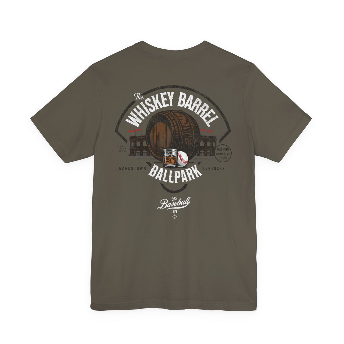 Whiskey Barrel Ballpark Baseball T-Shirt