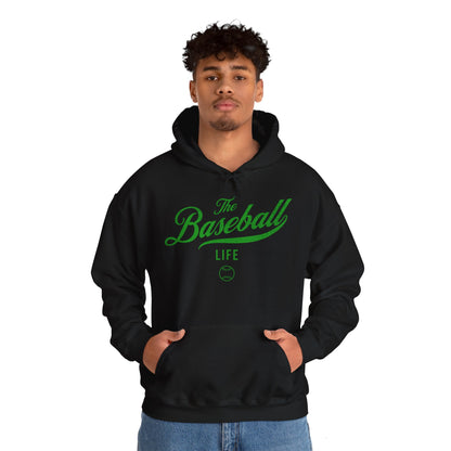 The Baseball Life Hoodie_Green Print