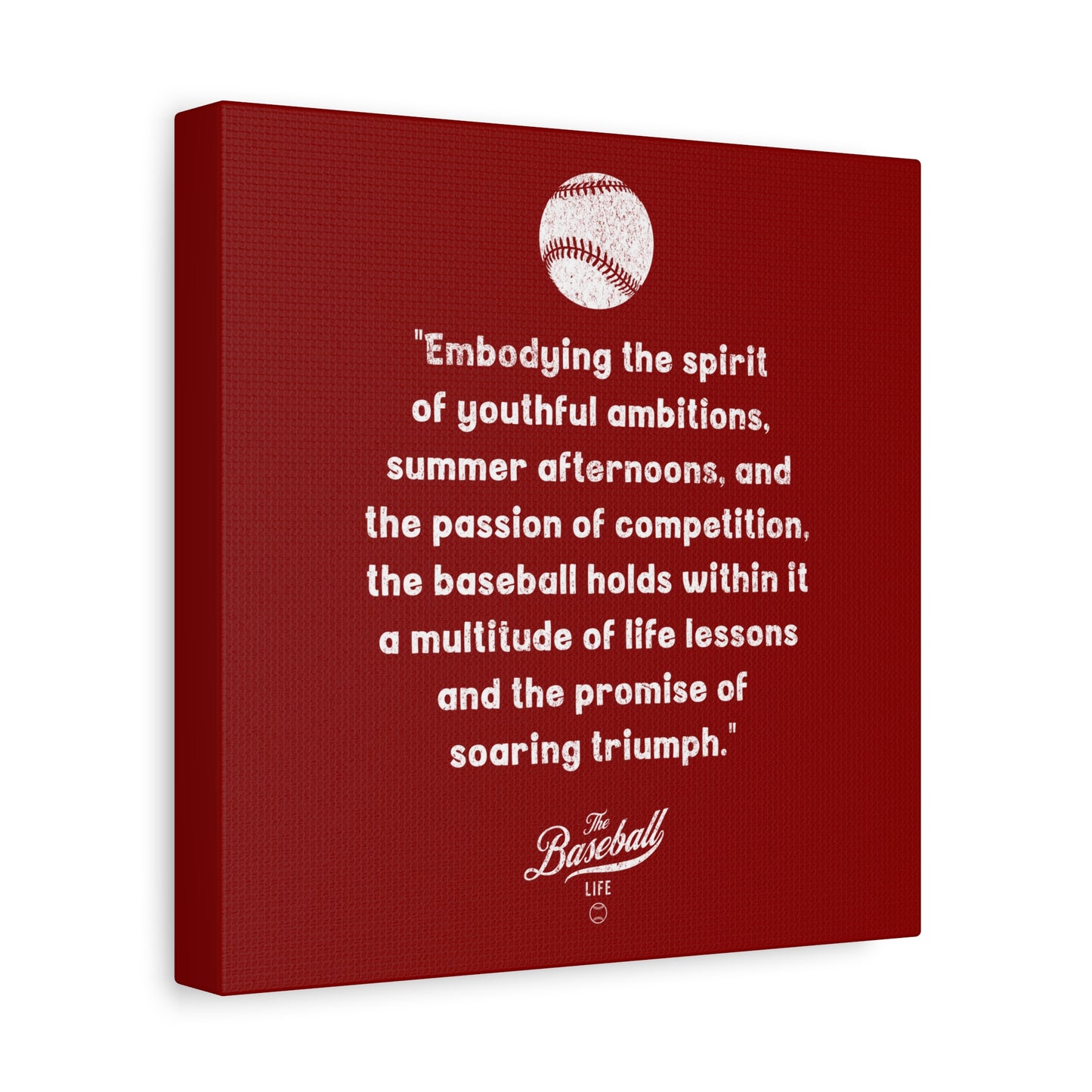 The Baseball Life "Verse" Wall Art Canvas_Cardinal Red
