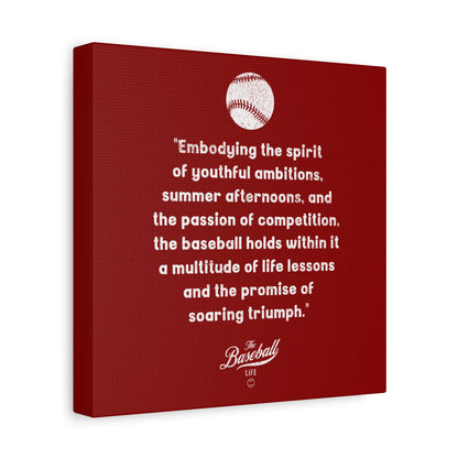 The Baseball Life "Verse" Wall Art Canvas_Cardinal Red