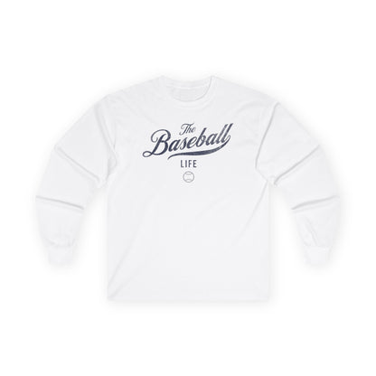 The Baseball Life Long Sleeve T-Shirt_Navy Print