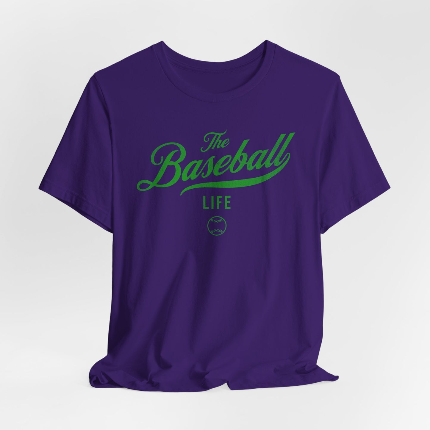 The Baseball Life Classic Script T-Shirt_Green Print