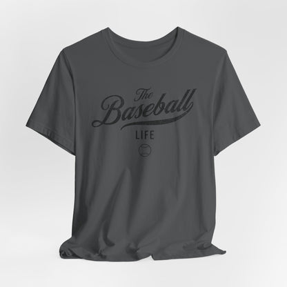 The Baseball Life Classic Script T-Shirt_Black Print