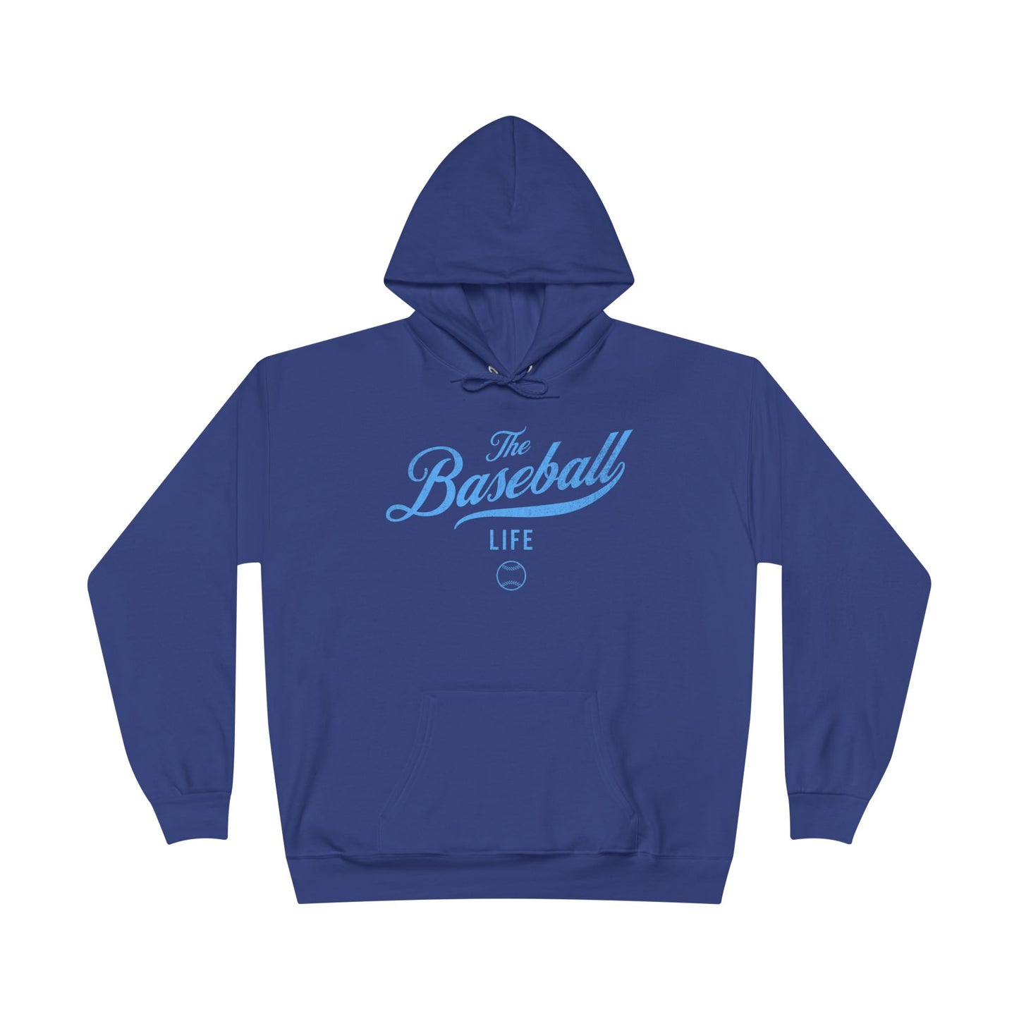 The Baseball Life Hoodie w/Grommets_Carolina Blue Print