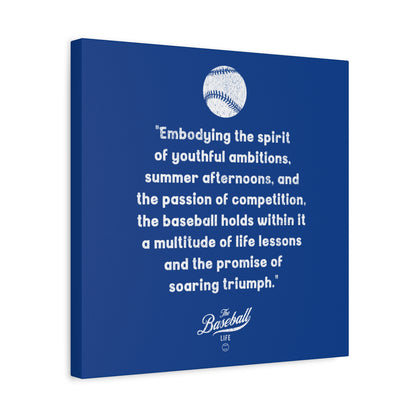 The Baseball Life "Verse" Wall Art Canvas_Royal Blue