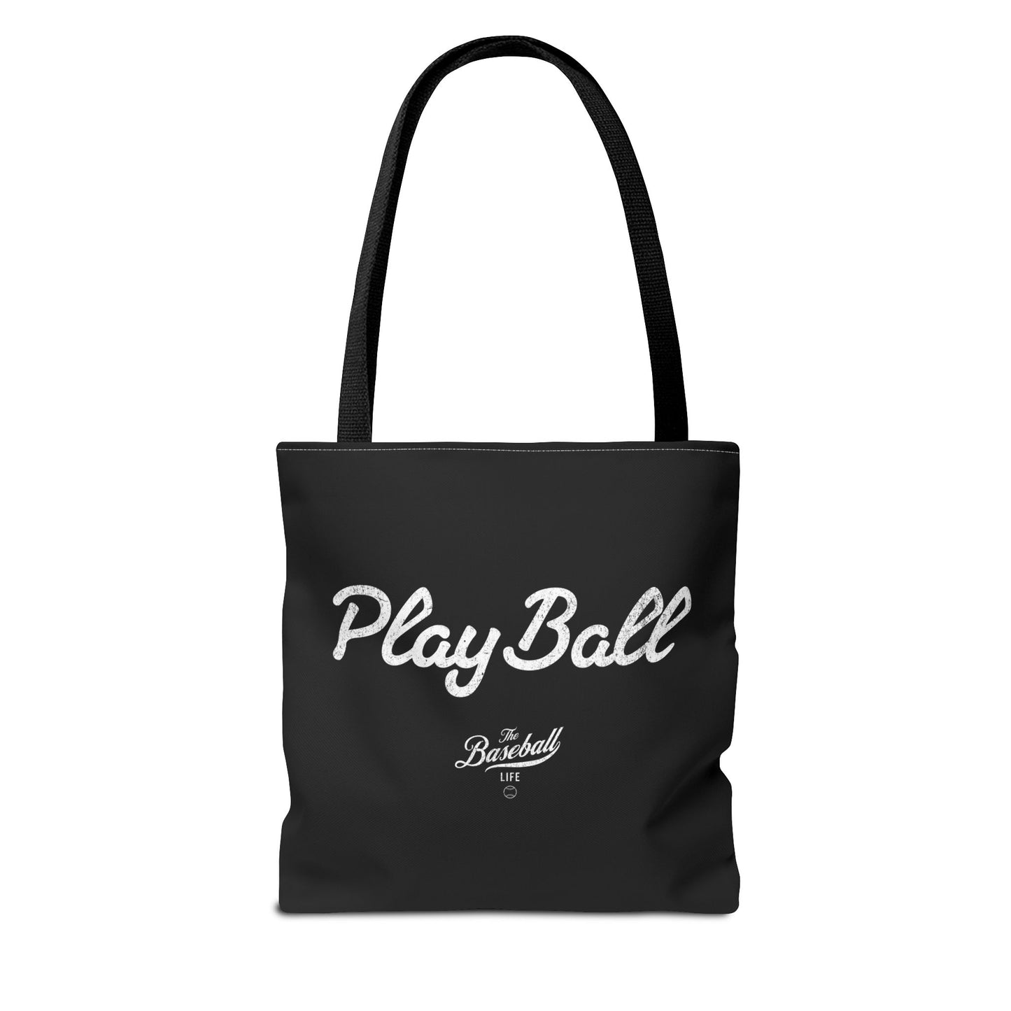 Play Ball Tote Bag_Black with White Print