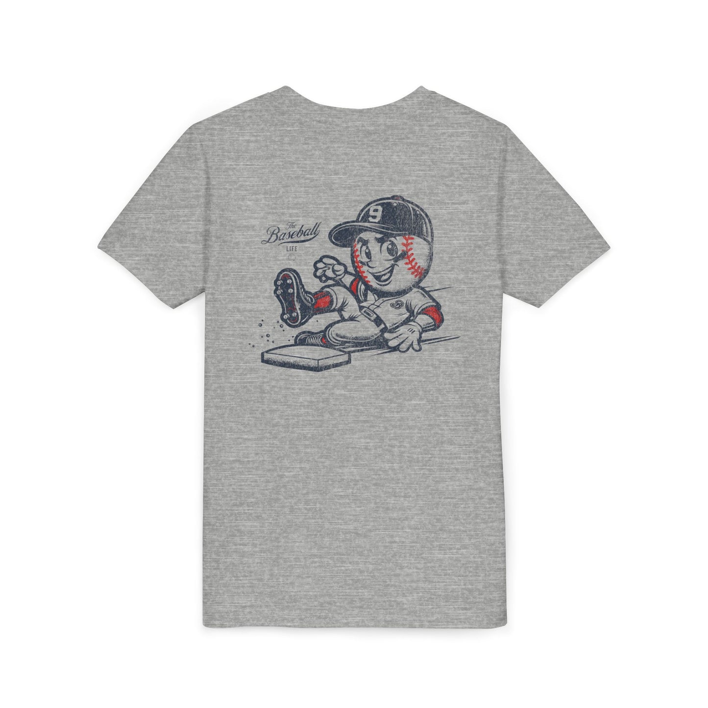 Youth Mr. Baseball Mascot Sliding T-Shirt
