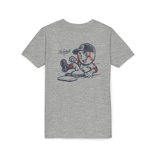 Youth Mr. Baseball Mascot Sliding T-Shirt