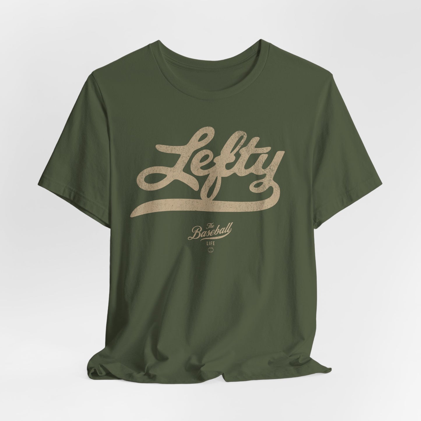 Lefty Baseball T-Shirt - Antique White Print