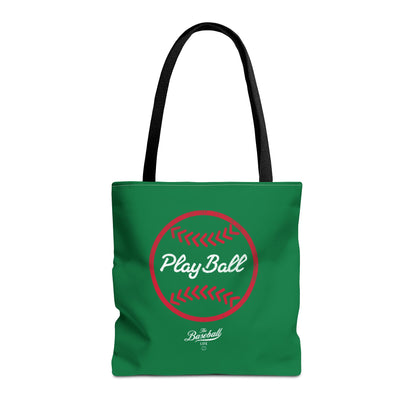 Baseball Icon Play Ball Tote Bag_Green
